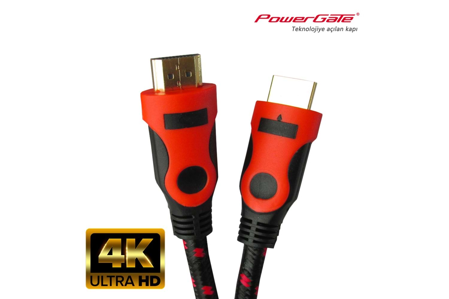 POWERGATE 4K-015, 4K UHD, HDMI v2.0, 1.5mt, Örgülü, 60Hz. Kablo
