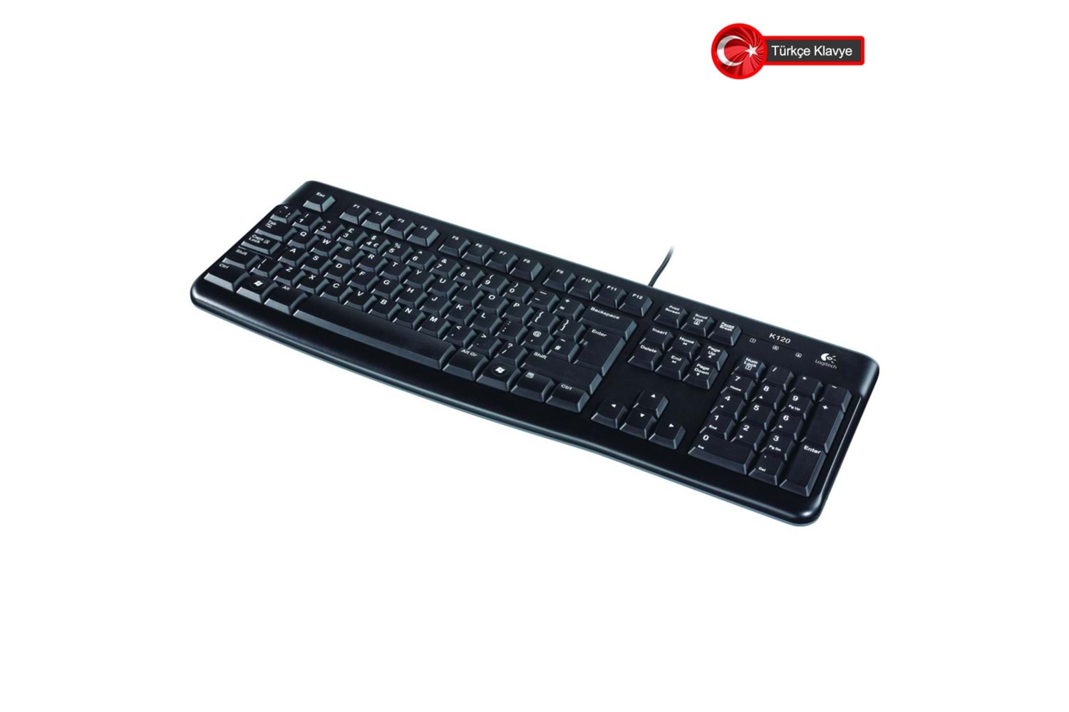 LOGITECH K120, 920-002505, USB Kablolu, Türkçe Q, Standart Klavye