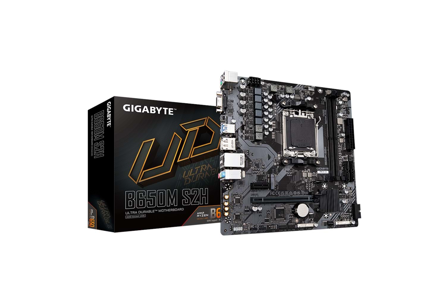 GIGABYTE B650M S2H, rev.1.0, 2xDDR5, M.2, DP, HDMI, VGA, AM5 Soket GAMING Anakart