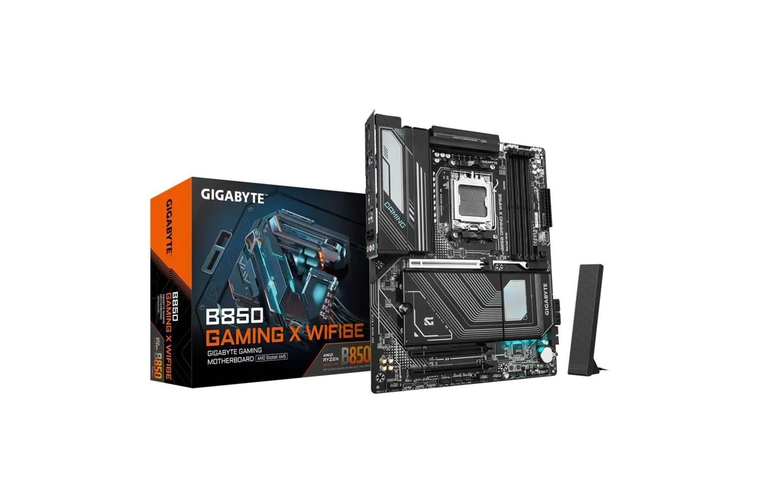 GIGABYTE B850 GAMING X WIFI6E, 4xDDR5, 3xM.2, DP, HDMI, Type-C, Wi-Fi6E, Bluetooth 5.3, AM5 Soket GAMING Anakart