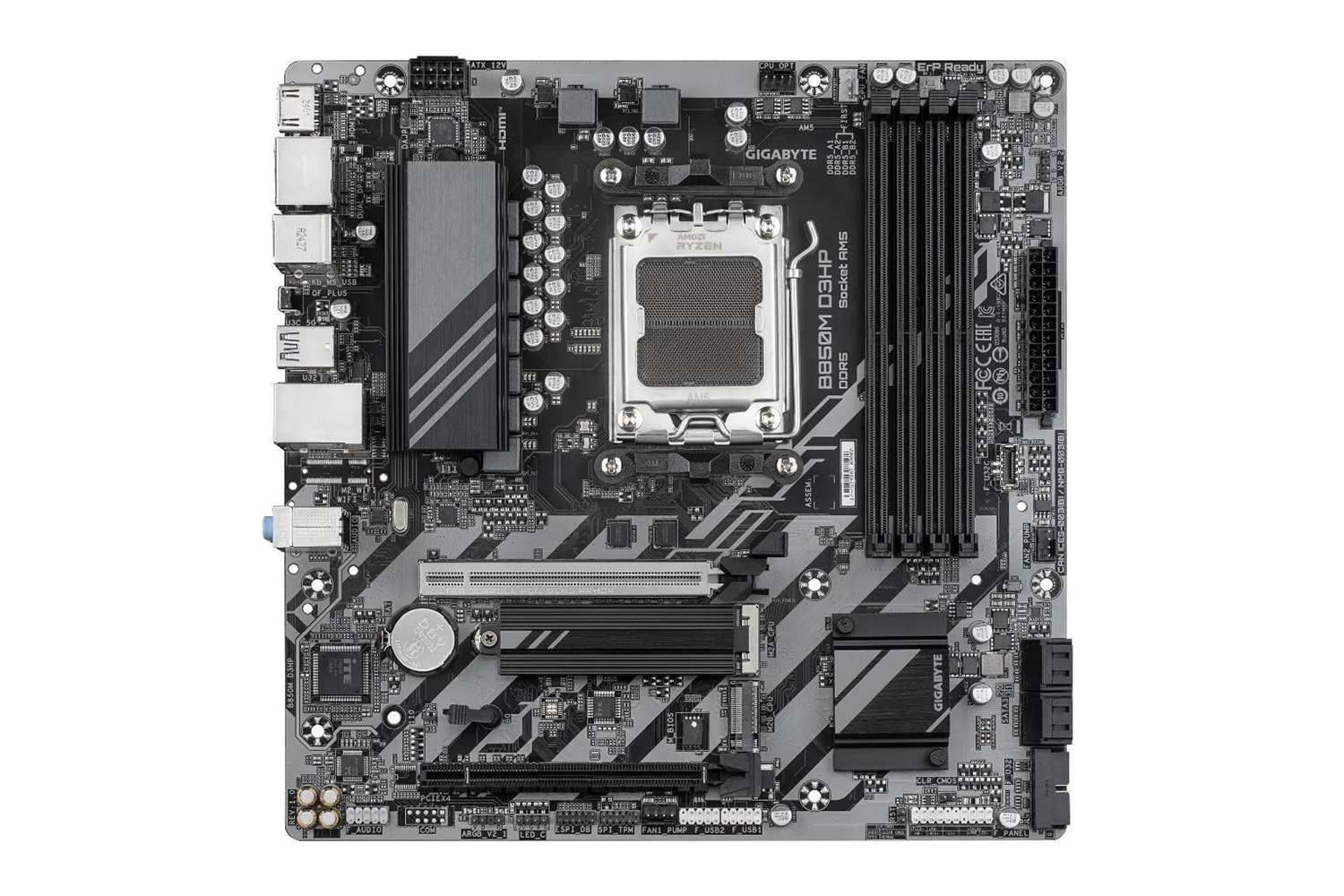 GIGABYTE B850M D3HP, 4xDDR5, 2xM.2, 2xDP, HDMI, Type-C, AM5 Soket GAMING Anakart