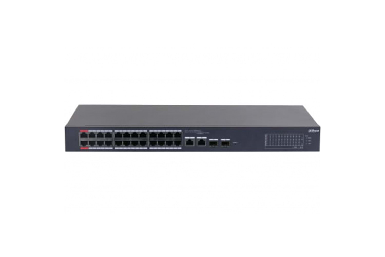 DAHUA CS4226-24ET-375, 24Port, Megabit, PoE 375W, 2 Port Gigabit Lan, 2 Port SFP Gigabit Combo, Cloud Yönetilebilir, Switch
