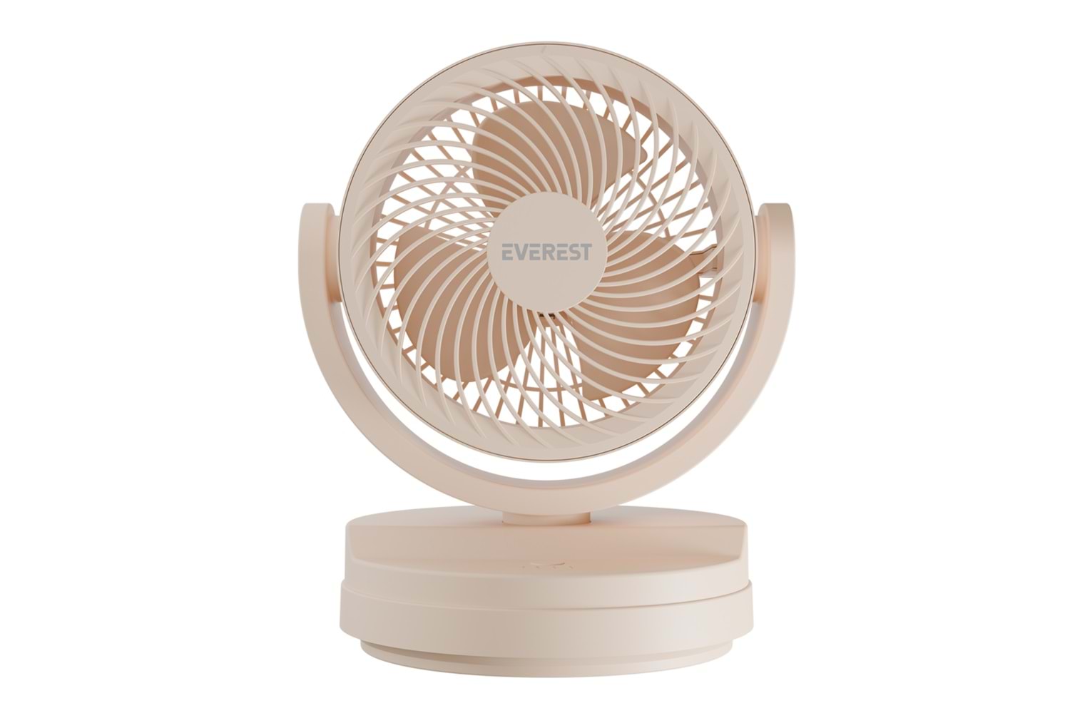 EVEREST EFN-509, KREM, 3 Kademeli Hız, 17,5cm 3 Kanat Pervane ve Çerçeve, Masaüstü, USB Vantilatör