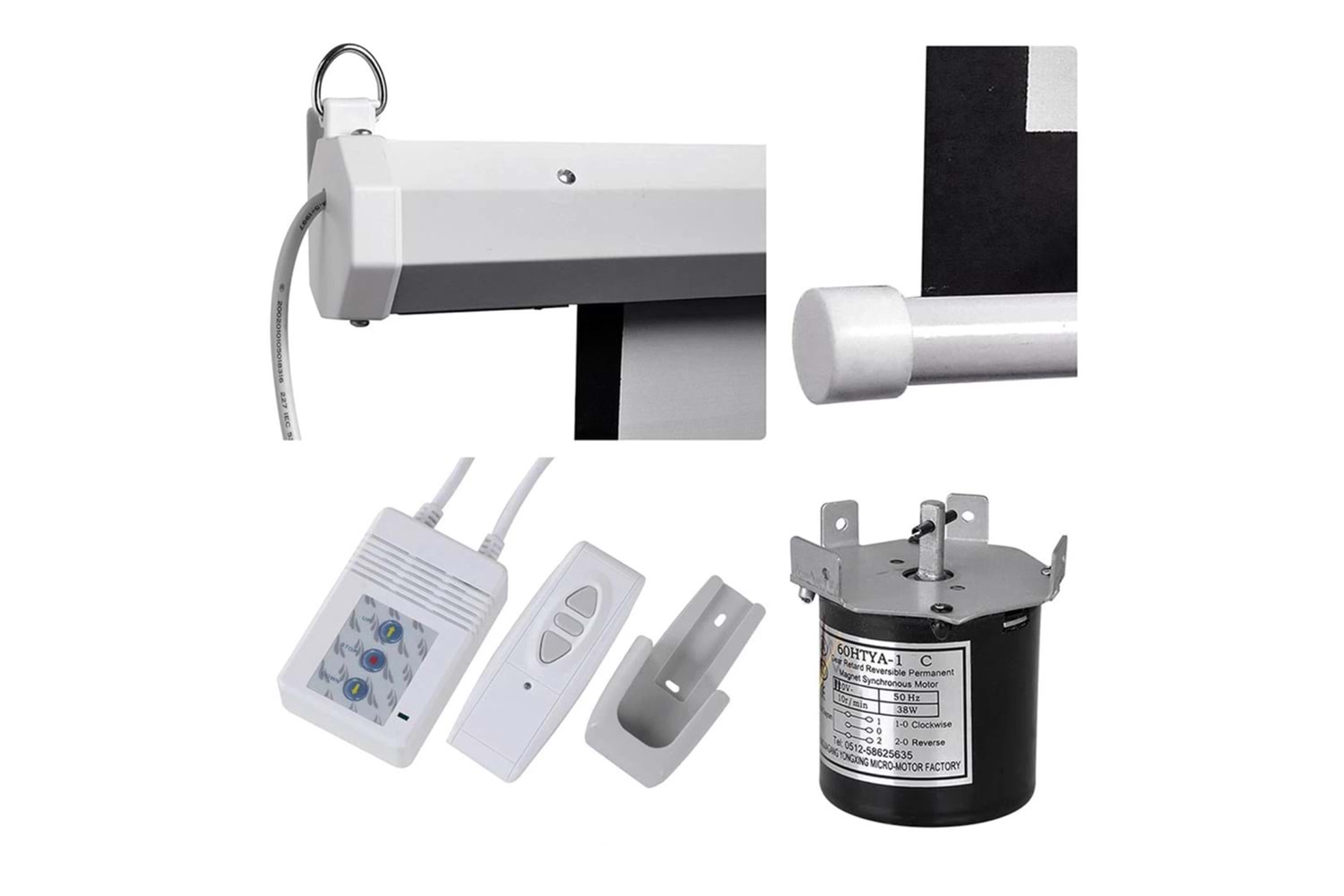 Everest EPP-240, 240x200, MOTORLU, PROJEKSİYON PERDESİ, Uzaktan Kumandalı, Arkası Siyah Fonlu, Duvar ve Tavana Asılabilir