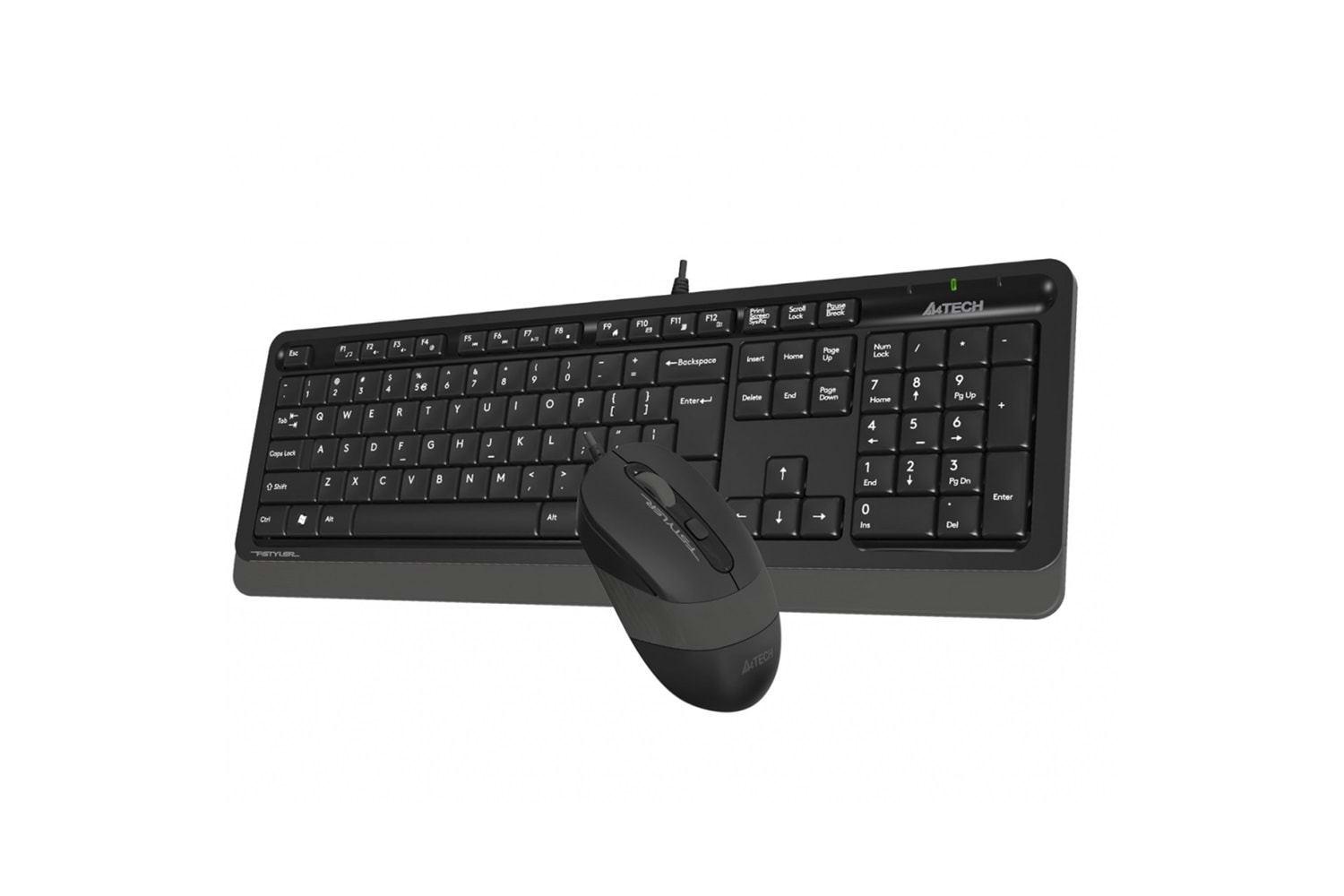 A4 TECH F1010, Gri, FSTYLER, USB Kablolu, Türkçe Q, Multimedya, Klavye Mouse Set