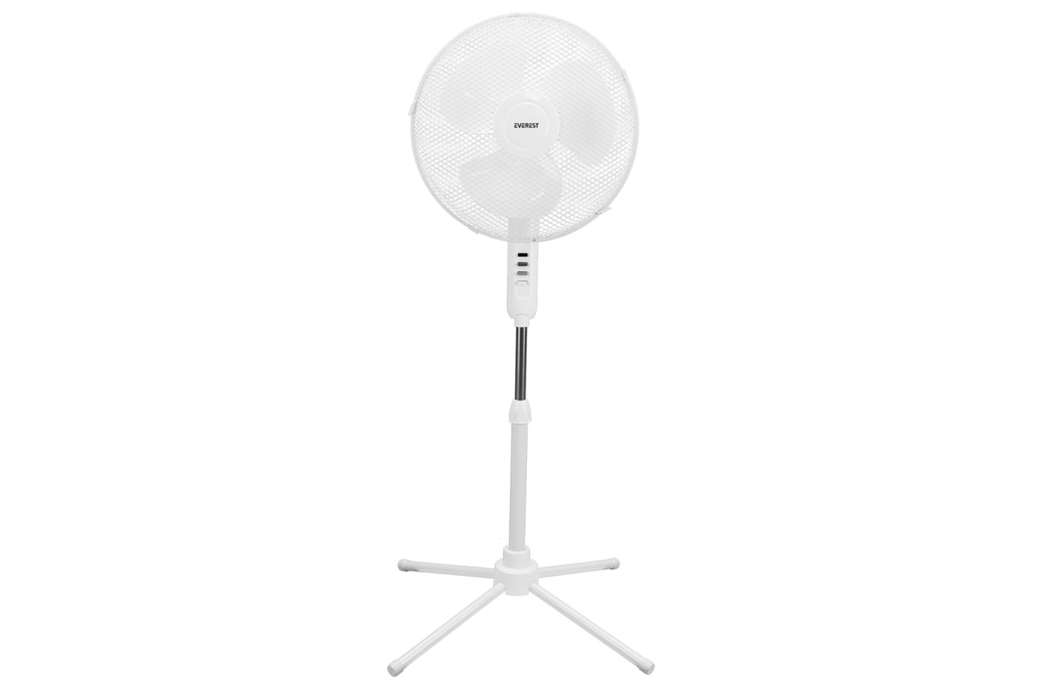EVEREST FAN10, BEYAZ, EcoWind, 3 Kademeli Hız, 40cm 3 Kanat Pervane ve Çerçeve, 45W, Otomatik Salınım, Yükseklik Ayarlı Vantilatör