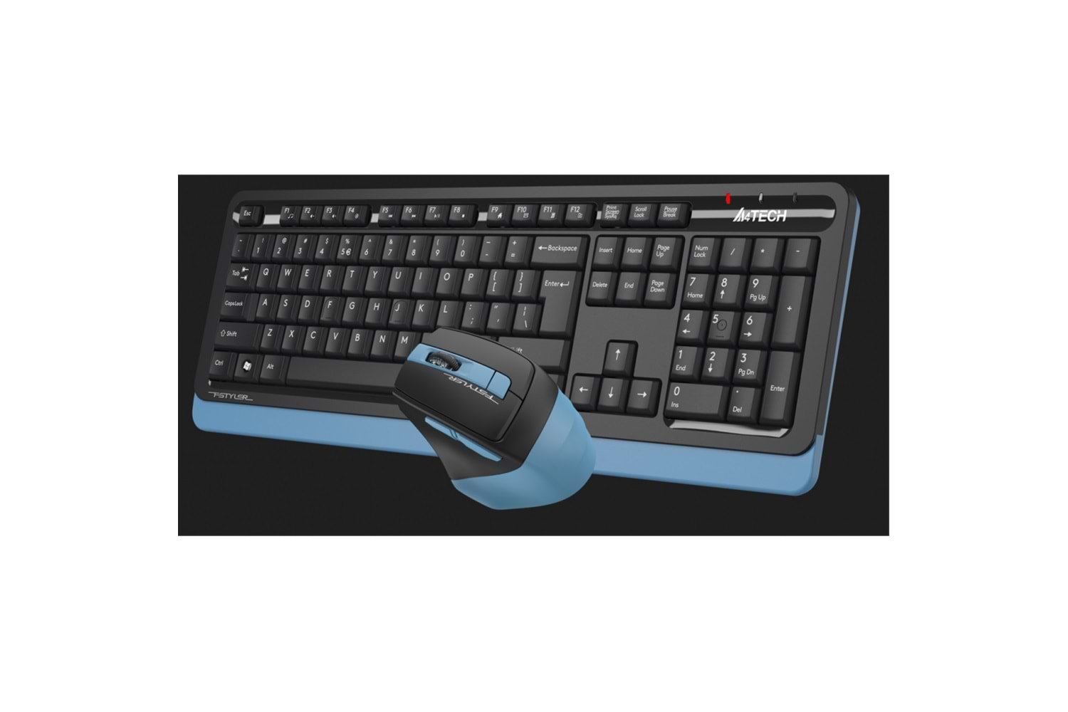 A4 TECH FG1035, Mavi, FSTYLER, Türkçe Q, Kablosuz, Klavye Mouse Set