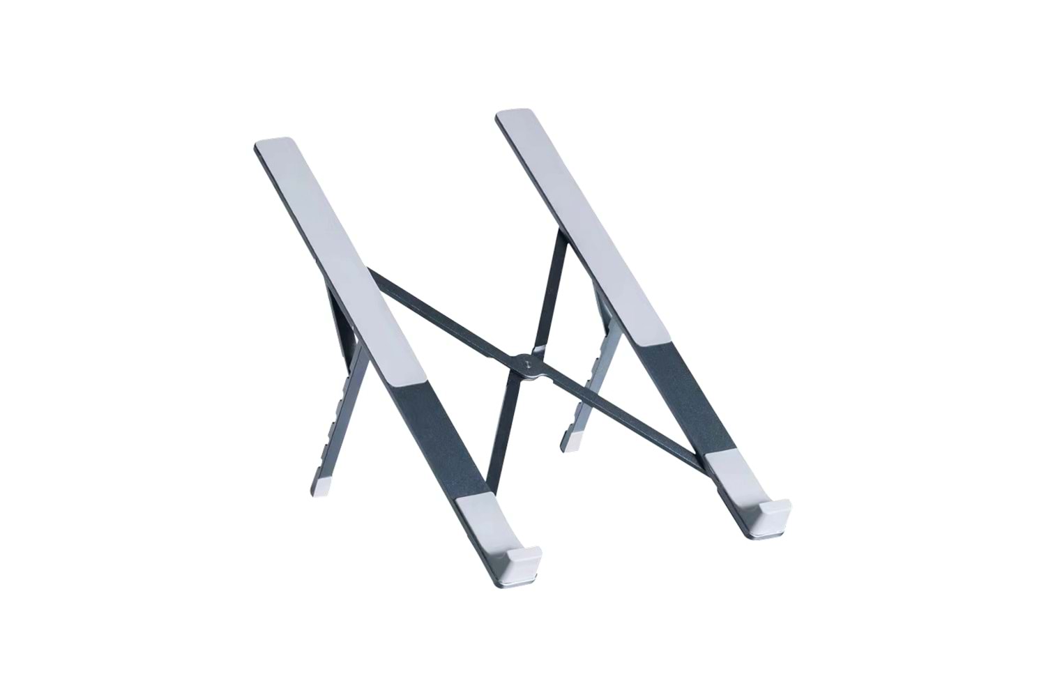 FRISBY FNC-5135ST, 10"-17.3" Taşınabilir, Katlanır, Notebook Standı, 5 Kademeli Ayarlanabilir Yükseklik, Alüminyum (Gri-Mavi)