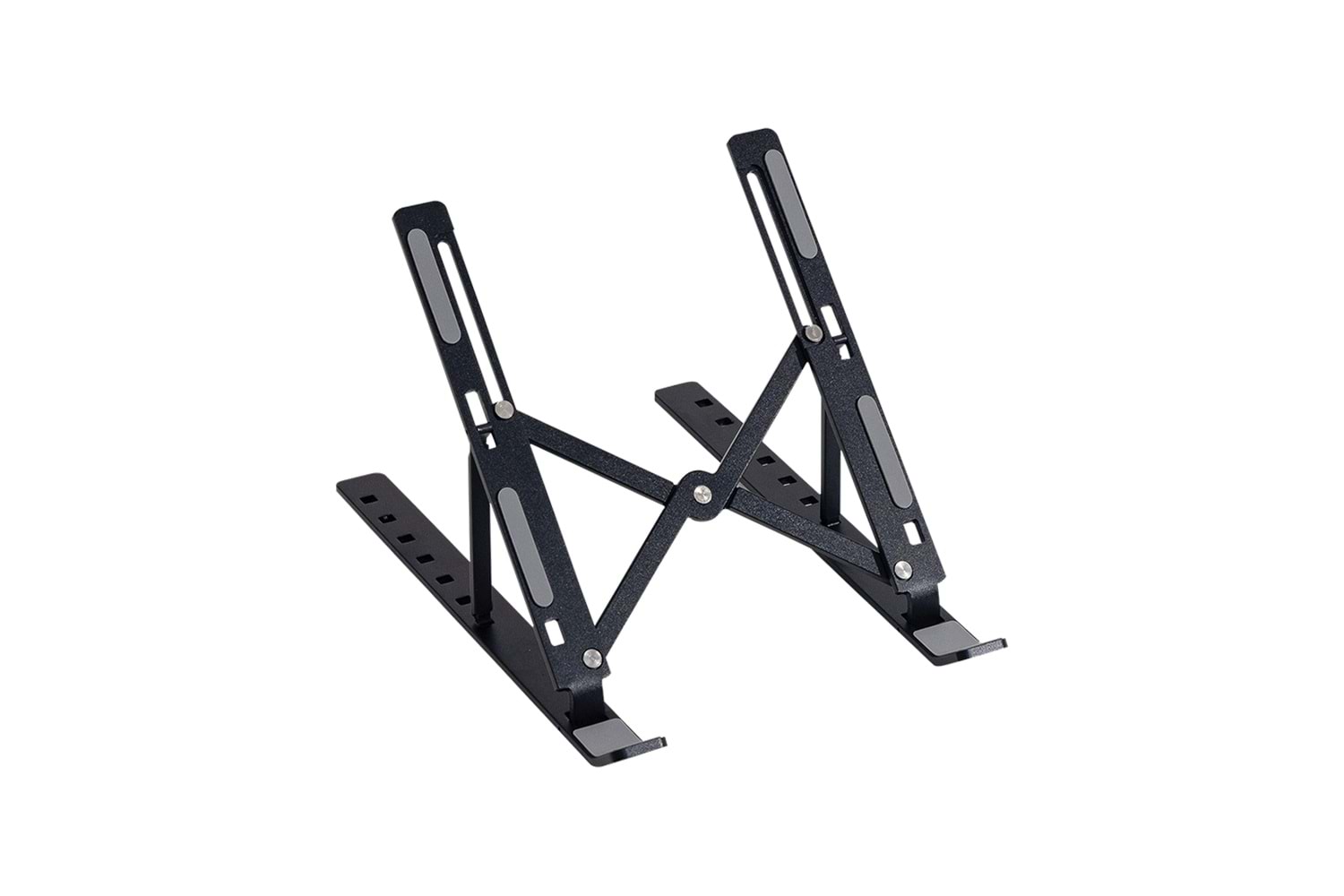 FRISBY FNC-5155ST, 10"-15.6" Taşınabilir, Katlanır, Notebook Standı, 7 Kademeli Ayarlanabilir Yükseklik, Alüminyum (Siyah)