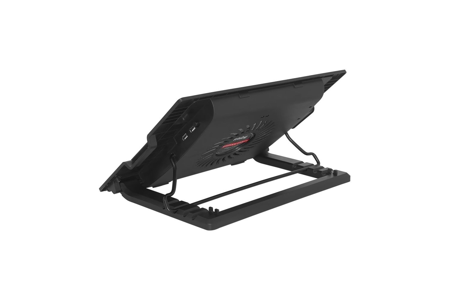 FRISBY FNC-37ST 14cm Fan, 10"-17" Notebook Soğutucu, 5 Kademeli Stand, Mavi Ledli (Siyah)