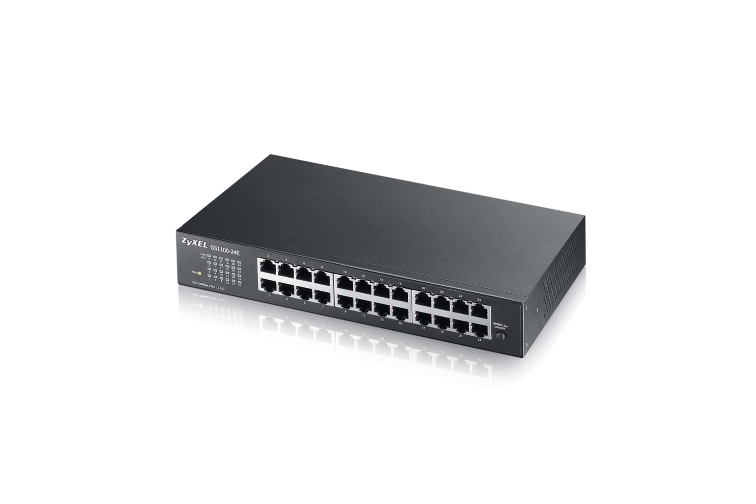 ZyXEL GS1100-24E V3, 24 Port, GigaBit, Yönetilemez, Sessiz, Rackmount Switch