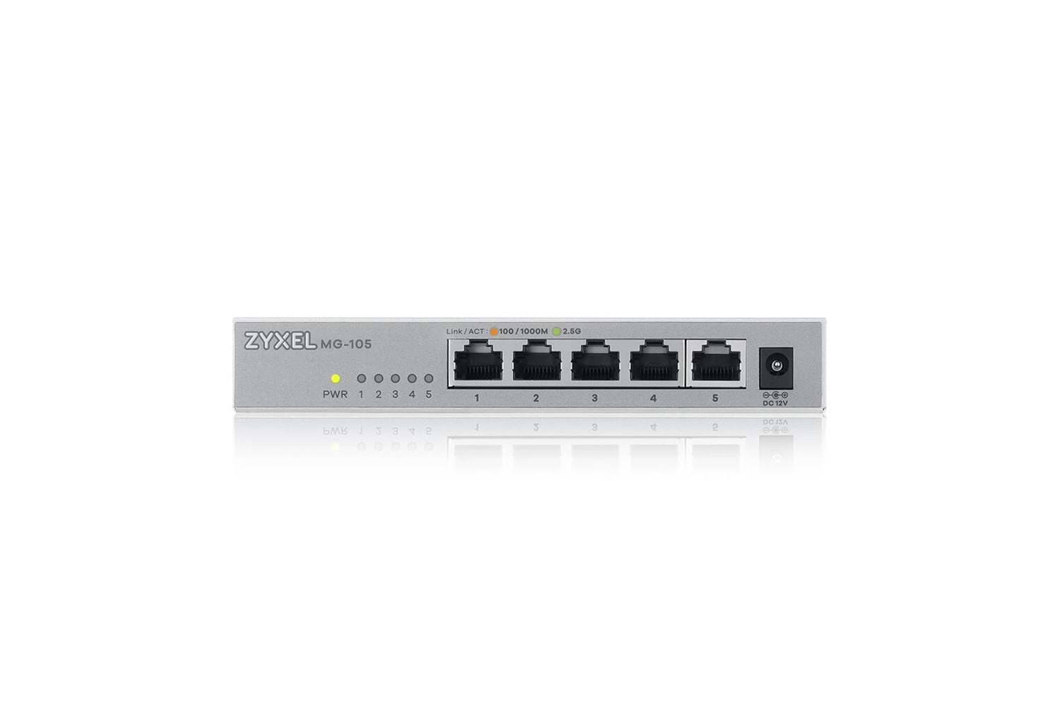 ZyXEL MG-105, 5 Port, GigaBit, Metal Kasa, Yönetilemez, Masaüstü Switch