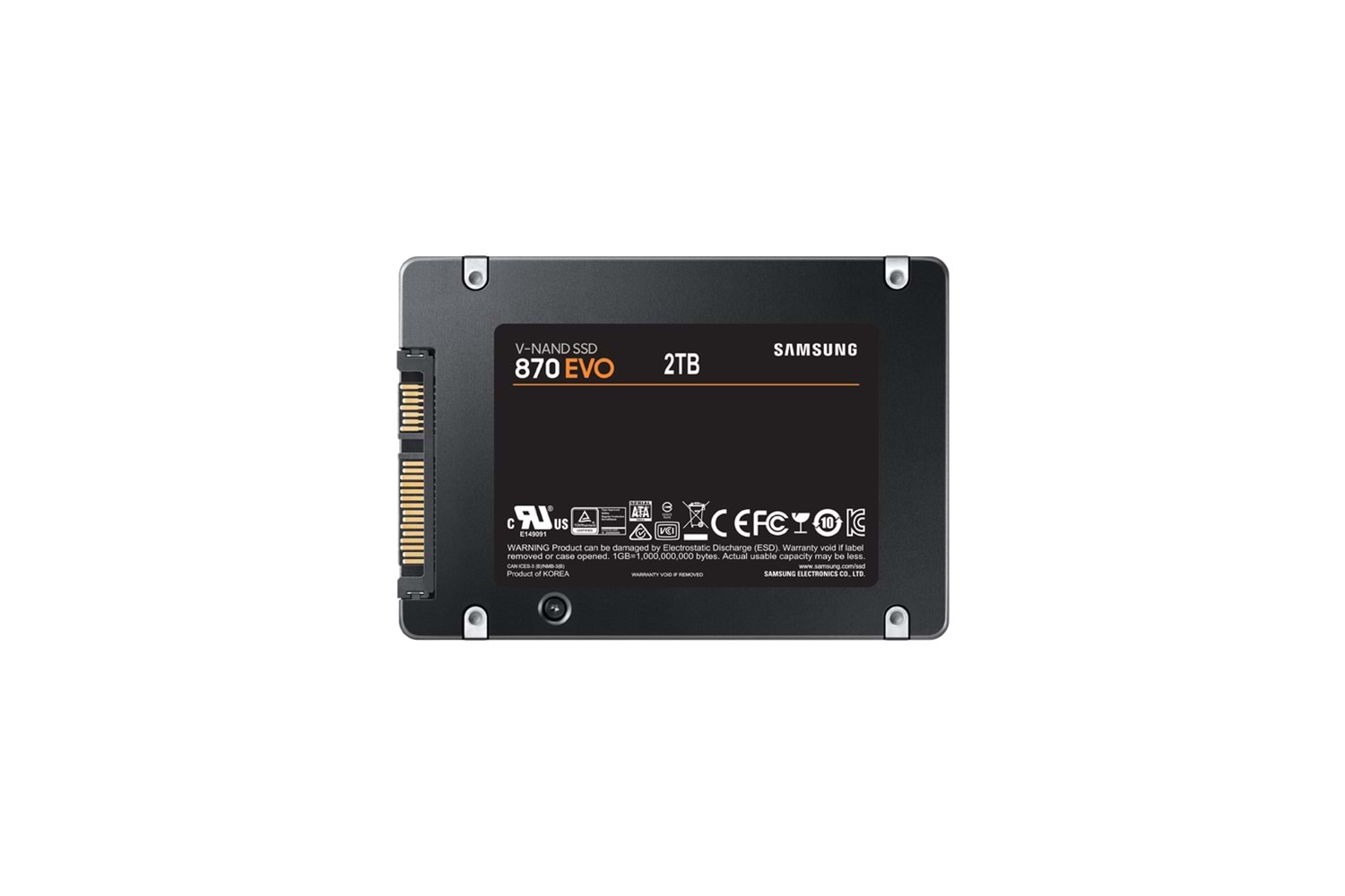 SAMSUNG MZ-77E2T0BW 870 EVO 2TB 560/530, 2,5" SATA SSD (Türkiye Distribütörü Garantili)