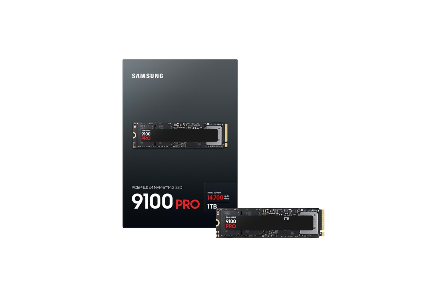 SAMSUNG MZ-VAP1T0BW, 9100 PRO, 1TB, 14700/13300, Gen5, NVMe PCIe M.2 2280, SSD (Türkiye Distribütörü Garantili)