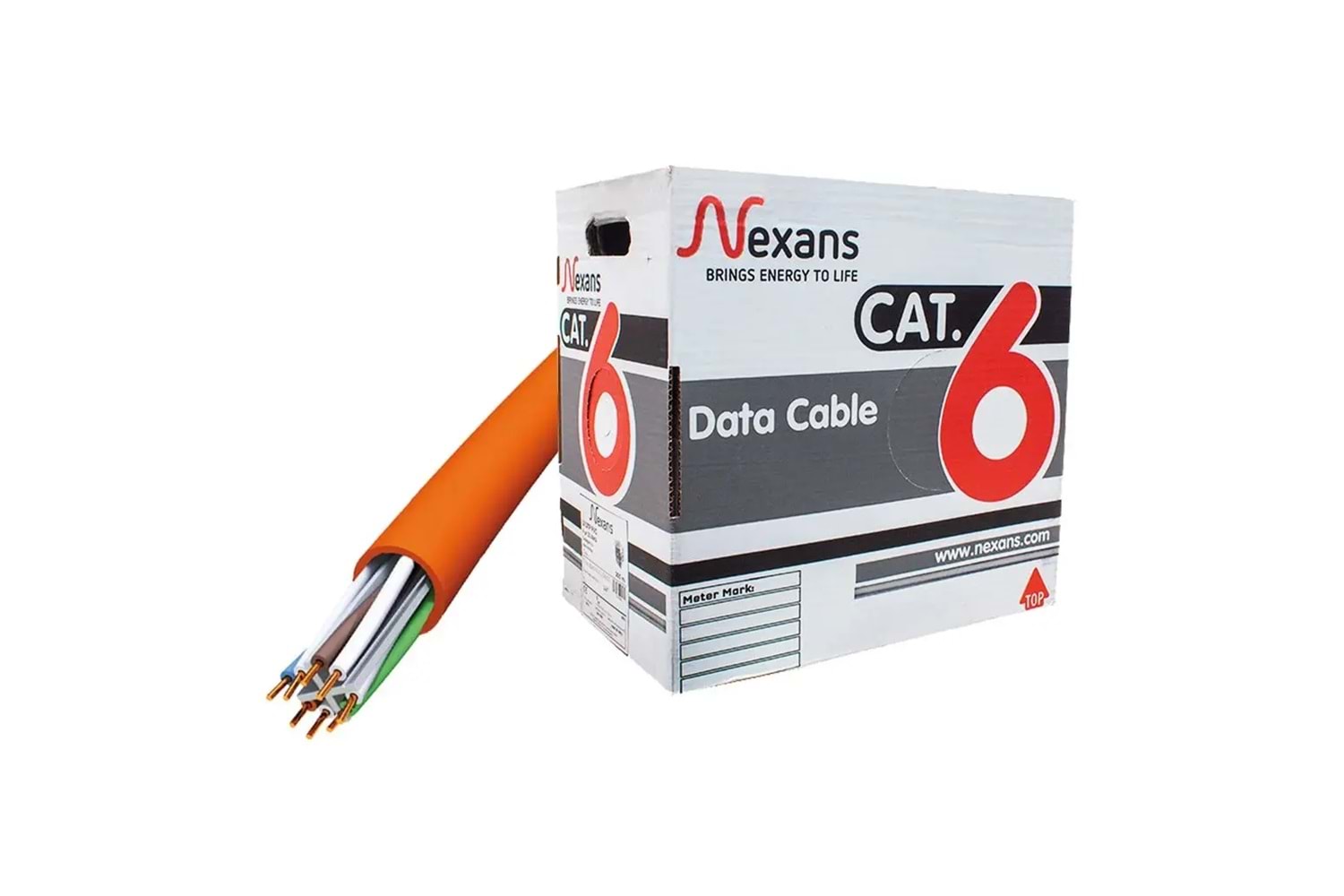 NEXANS NEX1611TFA, TURUNCU, CAT6, 305M, 23AWG (0,58mm), UTP, %100 Bakır, LSZH Halogen Free, Kablo