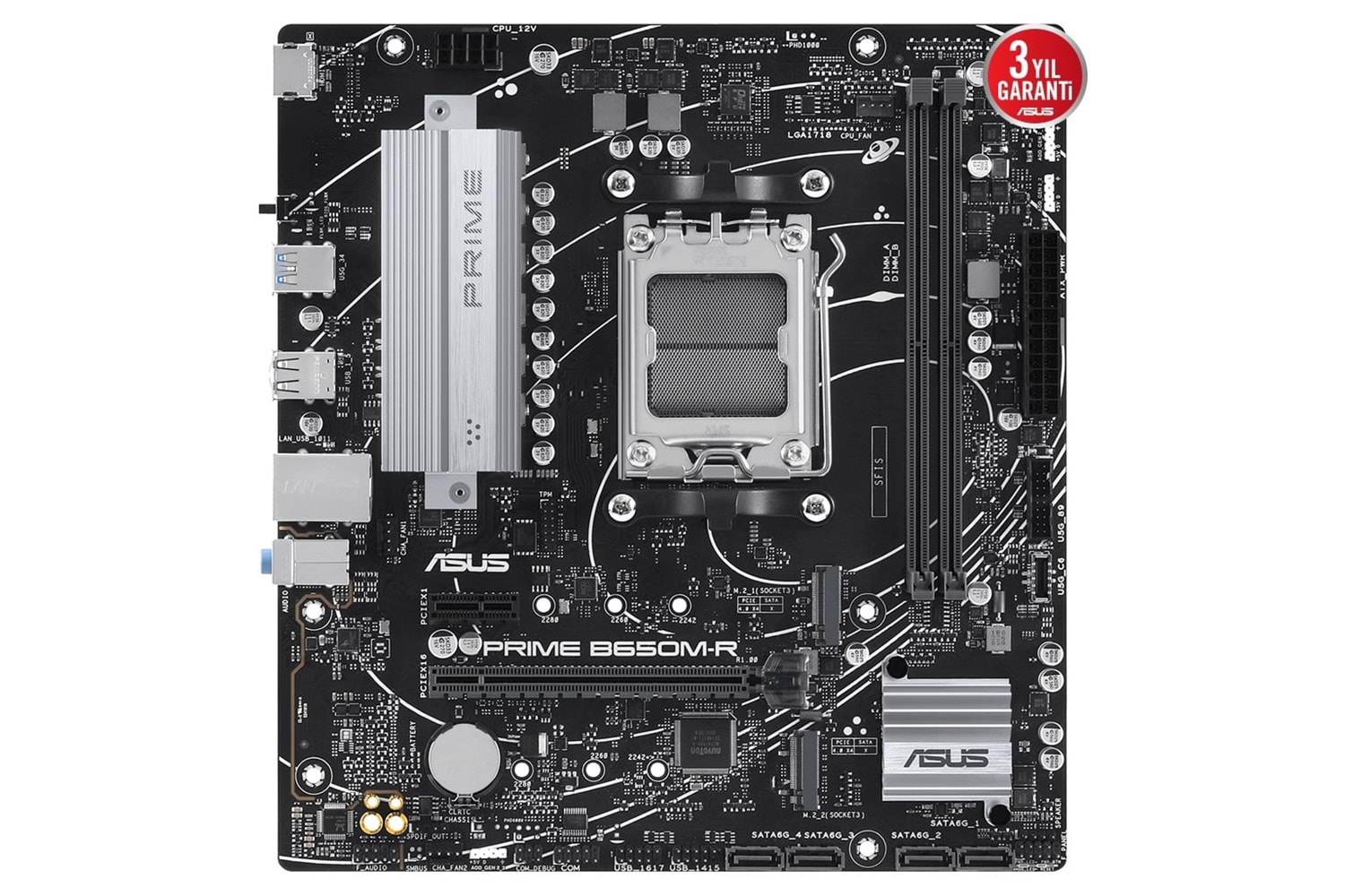 ASUS PRIME B650M-R, 2xDDR5, 2x M.2, HDMI, AM5 Soket Anakart