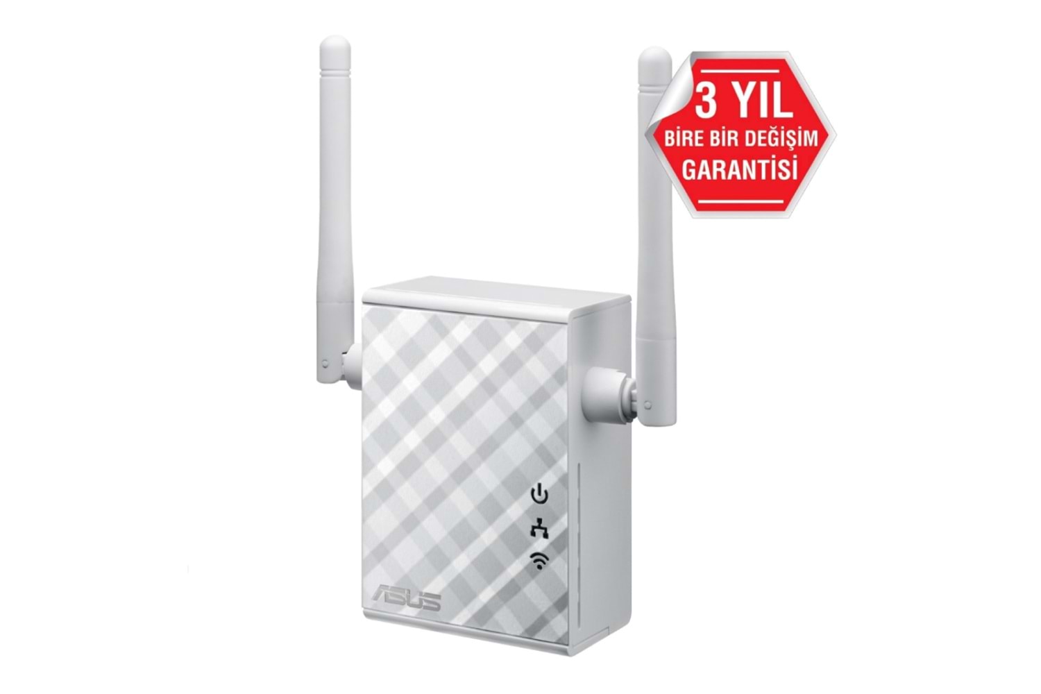 ASUS RP-N12, N300, 300Mbps, 2.4GHz WPS Butonu, 1Port Megabit Lan, Menzil Genişletici