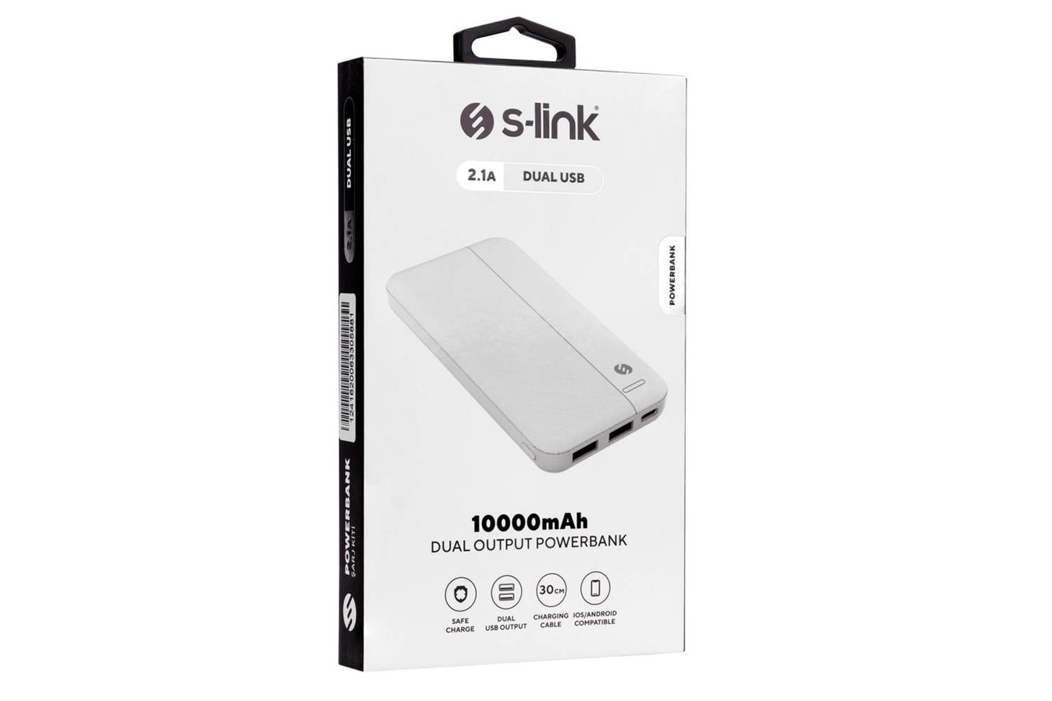 S-LINK IP-G10N, Beyaz, 10.000mAh, 2xUSB, 1xMicro USB, 1xType-C, 4 LED Göstergeli, PowerBank
