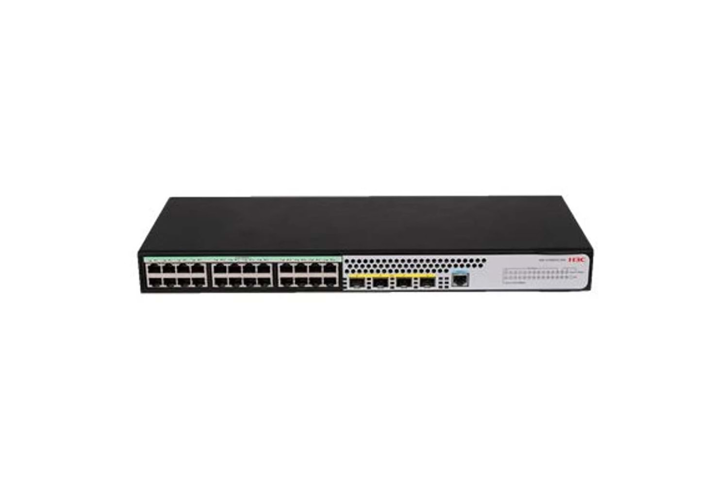 H3C S1850V2-28X-HPWR, 24 Port, GigaBit, PoE 370W, L2, 1 Port GigaBit Uplink, 4 Port 10GigaBit SFP, Web Yönetilebilir, Masaüstü Switch