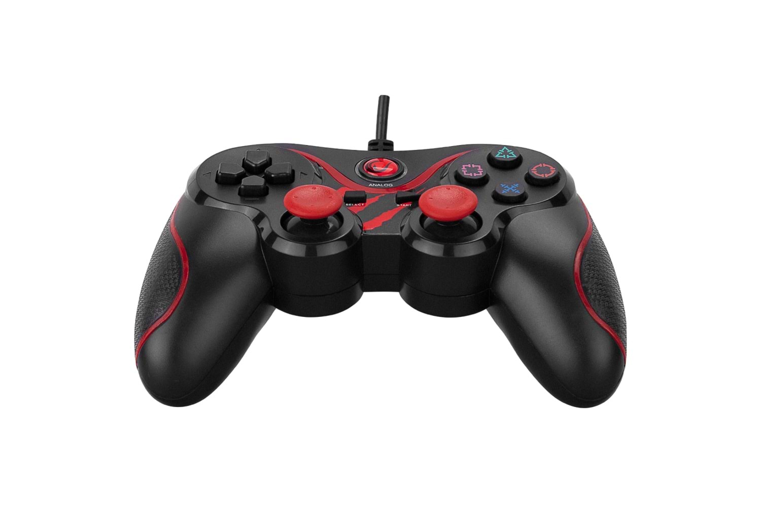 RAMPAGE SG-R601, Kırmızı, PC/PS3, 1.8mt Kablolu, Çift Titreşimli, GAMEPAD