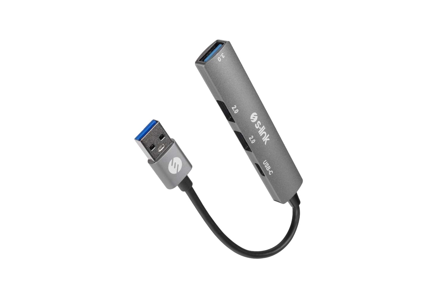 S-LINK SW-U322, USB3.0 to 2xUSB 2.0, 1xUSB3.0, 1xType-C, Metal, USB HUB