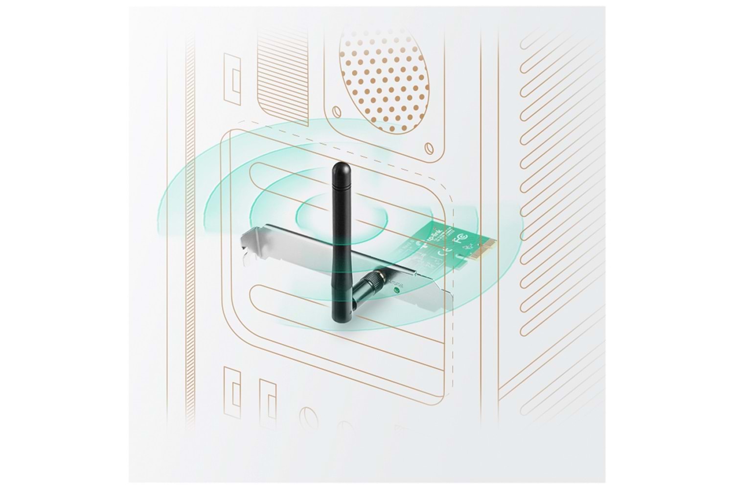 TP-LINK TL-WN781ND, 150Mbps, 2.4Ghz, 2dBi Anten, PCI-Express WIRELESS ETHERNET