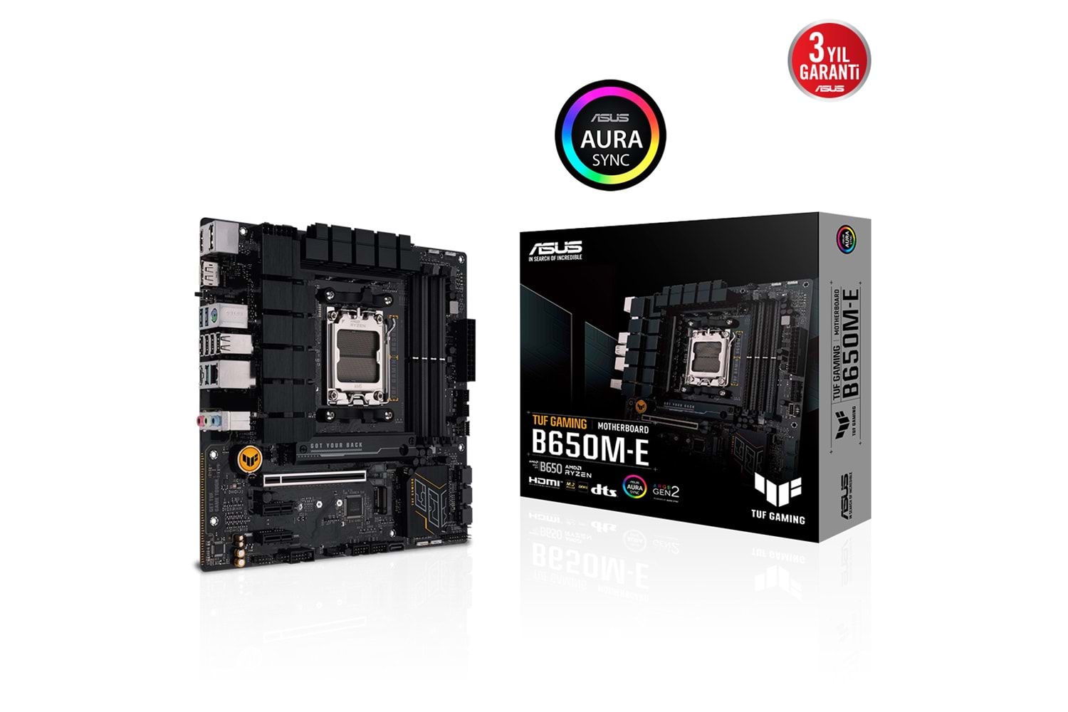 ASUS TUF GAMING B650M-E, 4xDDR5, 2x M.2, HDMI, 2xDP, Type-C, AM5 Soket GAMING Anakart