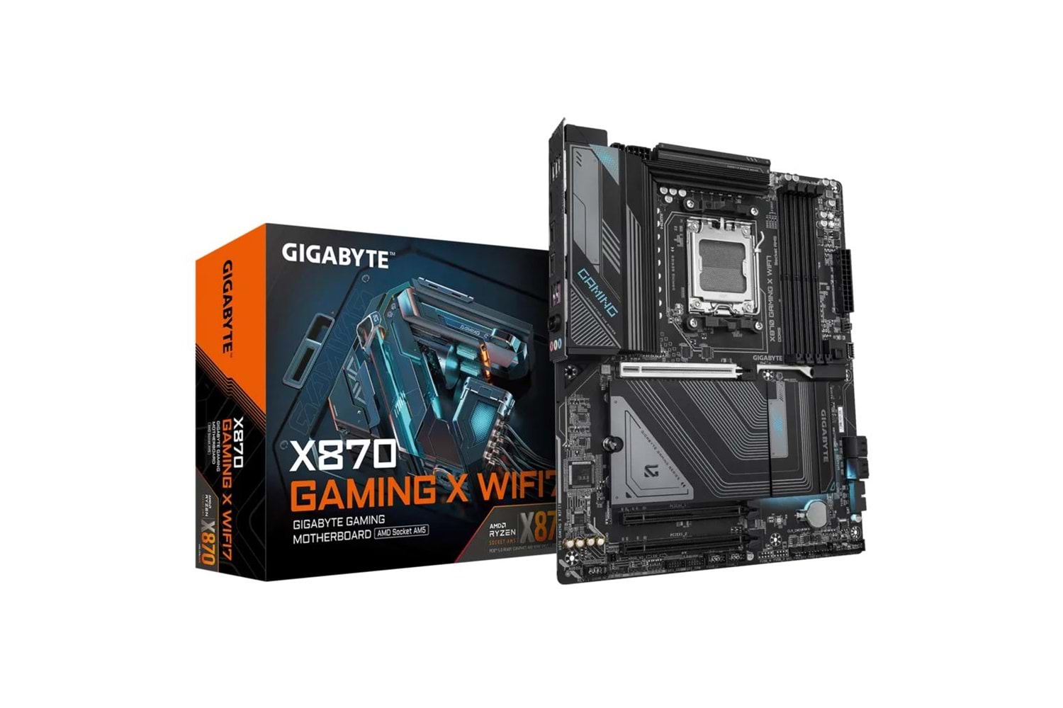 GIGABYTE X870 GAMING X WIFI7 G10, 4xDDR5, 3xM.2, DP, HDMI, Type-C, Wi-Fi 7E, Bluetooth 5.4, AM5 Soket GAMING Anakart
