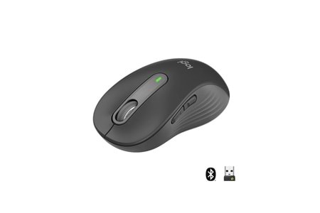 LOGITECH 910-006236, M650L Signature, Siyah, Sağ El, USB Nano 2,4G Kablosuz,4000dpi, Optik, 5 Tuşlu, 24ay Pil Ömrü, Sessiz Mouse