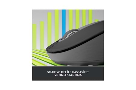 LOGITECH 910-006236, M650L Signature, Siyah, Sağ El, USB Nano 2,4G Kablosuz,4000dpi, Optik, 5 Tuşlu, 24ay Pil Ömrü, Sessiz Mouse