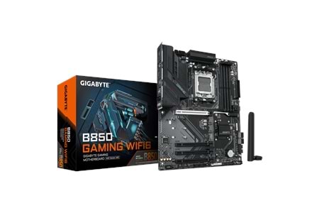 GIGABYTE B850 GAMING WIFI6, 4xDDR5, 3xM.2, DP, HDMI, Type-C, Wi-Fi6E, Bluetooth 5.3, AM5 Soket GAMING Anakart