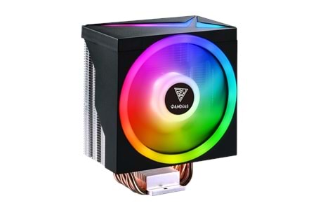 GAMDIAS BOREAS M1-610, LED Lights, 120mm, CPU Kule Tipi Hava Soğutma, Doğrudan Temas Teknolojisine Sahip 6 adet Gelişmiş Bakır Isı Borusu (AMD AM4-AM5 ve INTEL Tüm işlemciler ile uyumlu)