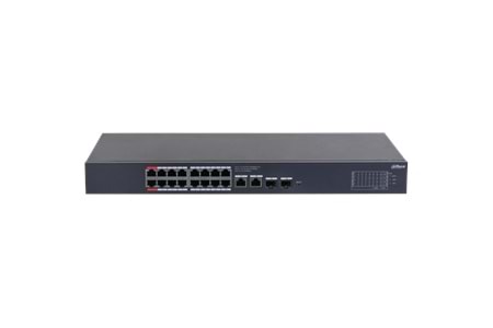 DAHUA CS4220-16GT-240, 16Port, Gigabit, PoE 240W, 2 Port Gigabit Uplink, 2 Port SFP Gigabit Combo, Cloud Yönetilebilir, Switch