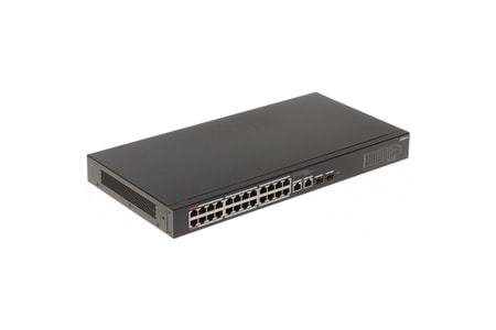 DAHUA CS4226-24ET-375, 24Port, Megabit, PoE 375W, 2 Port Gigabit Lan, 2 Port SFP Gigabit Combo, Cloud Yönetilebilir, Switch