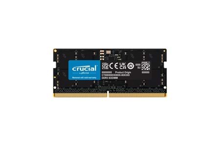 CRUCIAL CT16G52C42S5, 16Gb, 5200Mhz, DDR5 Notebook RAM, SODIMM CL42 1.1V (By Micron)