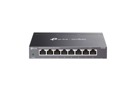 OMADA DS108G, 8 Port Gigabit, Yönetilemez, Masaüstü/Vesa Metal Kasa Sessiz Switch