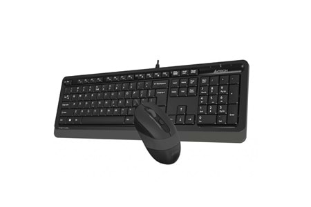 A4 TECH F1010, Gri, FSTYLER, USB Kablolu, Türkçe Q, Multimedya, Klavye Mouse Set