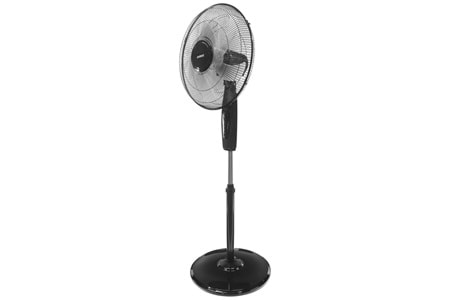 EVEREST FAN11, SİYAH, CoolAir, 3 Kademeli Hız, 40cm 5 Kanat Pervane ve Çerçeve, 45W, Otomatik Salınım, Yükseklik Ayarlı Vantilatör