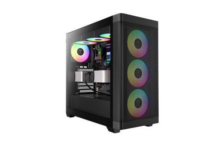 GAMDIAS ATHENA M3, 850W, 80+ Bronze, Tempered Glass, Type-C, Mesh Ön Panel, ARGB, ATX, GAMING KASA
