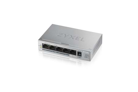 ZyXEL GS1005HP, 5 Port, GigaBit, PoE 60W, Yönetilemez, Masaüstü Switch
