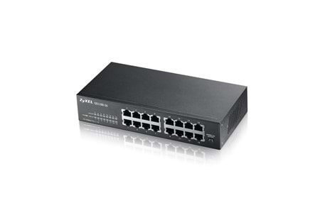 ZyXEL GS1100-16 V3, 16 Port, GigaBit, Yönetilemez, Masaüstü Switch