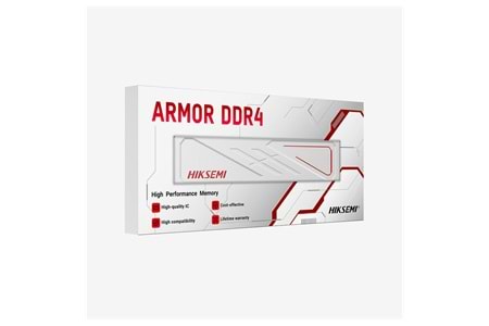 HIKSEMI ARMOR White, HSC416U32E2, 16GB, DDR4, 3200Mhz, CL22, XMP 2.0, Soğutuculu, Desktop, Gaming RAM