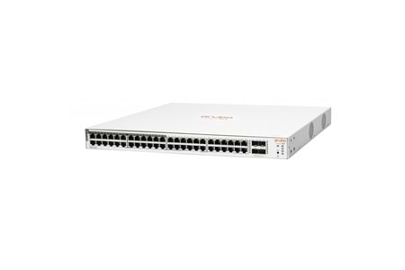 HP Aruba Instant On, JL815A, 1830-48G, 48Port, GigaBit, 24 Port PoE 370W, 4 Port Gigabit SFP, Yönetilebilir, Rack Mount Switch