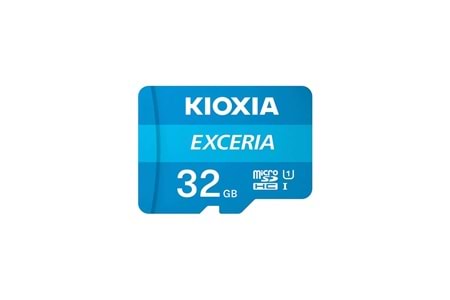KIOXIA 32GB Exceria, LMEX1L032GG2, UHS-1, CL10, 100Mb/s, MicroSD Kart Bellek (SD Adaptörlü)