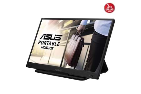 ASUS ZenScreen MB166C 15.6" 5ms, 60Hz, Full HD, USB-C, Düşük Mavi Işık, FreeSync, IPS Panel, Taşınabilir USB Monitör