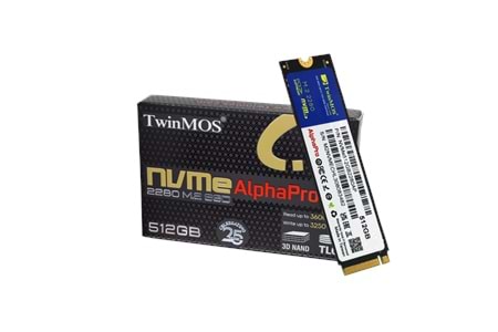 TwinMOS NVMe512GB2280AP, AlphaPro, 512GB, 3600-3250Mb/s, Gen3, NVMe PCIe M.2 2280, SSD, TLC, 3DNAND
