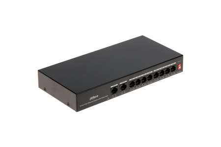 DAHUA PFS3010-8ET-65, 8 Port, MegaBit, PoE 65W, 2 Port Uplink, Yönetilemez, Masaüstü Switch