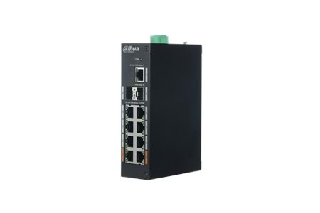 DAHUA PFS3211-8GT-120, 8 Port, Gigabit, PoE 120W, 1 Port GigaBit Uplink, 2 Port GigaBit SFP, Yönetilemez, Rack Mount Switch