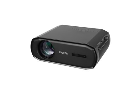 EVEREST PJ06, 350 LED Lümen, 1920X1080, 1xHDMI, 1xUSB, TF Soket, WiFi, 1xLAN, Bluetooth, 30.000 Saat Led Ömrü, 3W Speaker, Android 9.0, FULL HD Projeksiyon Cihazı
