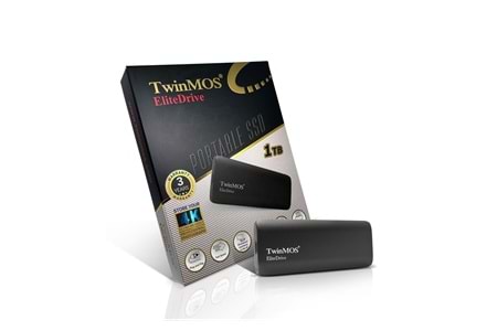 TwinMOS PSSDGGBMED32, 1TB, Taşınabilir External SSD, USB 3.2, Type-C (Dark Grey)
